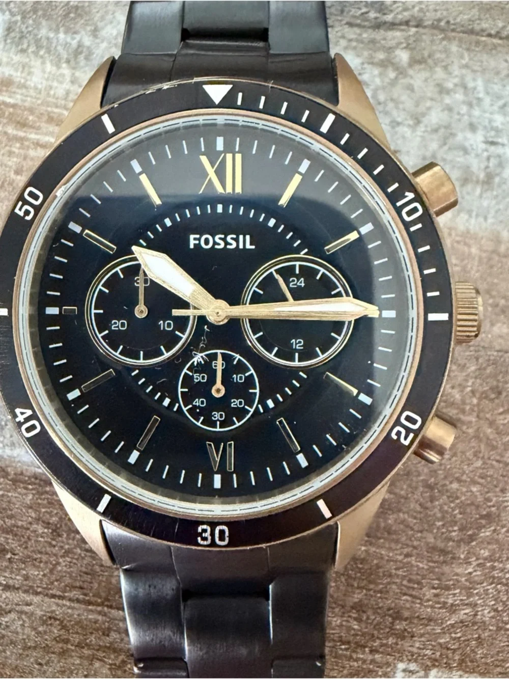 Fossil Flynn Sport Chronograph Black Stainless Steel Watch